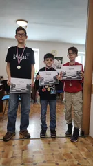 1. miesto: Oliver Šuplata v kategórii do 1400 Elo