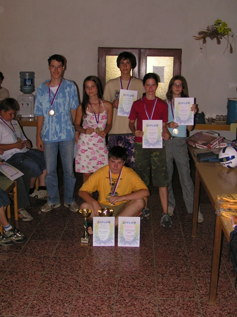 Celkoví víťazi turnaja a tri najlepšie dievčatá 62