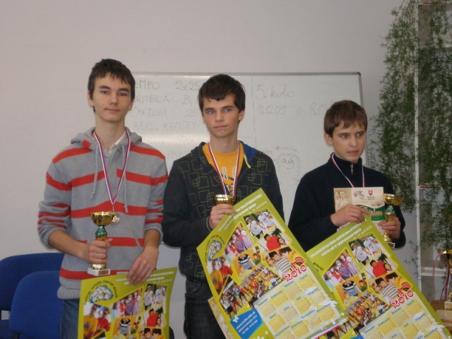 Strieborný Andy Kováč v trojici najlepších chlapcov v kategórii stredných škôl. 173