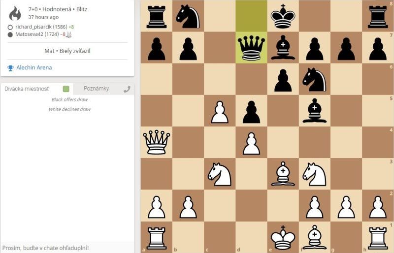 Predkrytie šachu dámou bol nápad, ktorý Riško bez problémov potrestal 064