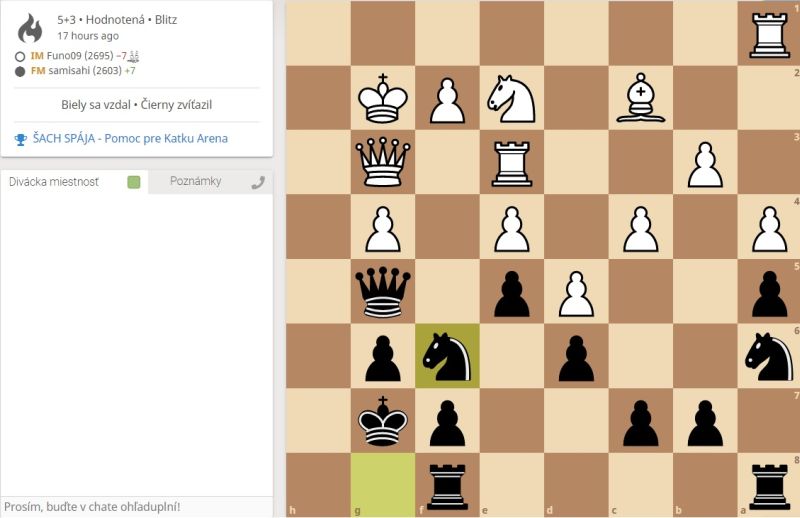 Namiesto nepríjemnej strategickej masáže s minimálnymi šancami zvolil biely rýchlu smrť 067