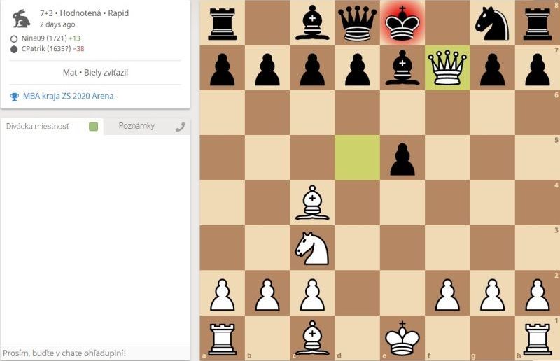 Ninka stihla dať v poslednej partii extrémne rýchly mat 086