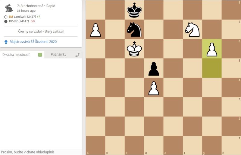 Samirov záverečný ťah a ohromujúca bezmocnosť čiernych figúr 117