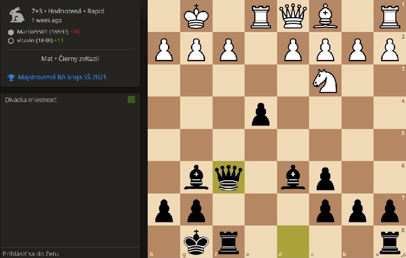 7.kolo: M.Uhrín - M.Smidová 0:1 Dominantný náskok vo vývine rozhodol partiu. 139