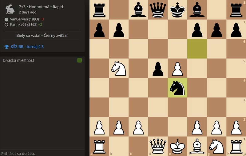 Riško mohol záverečnú partiu rozhodnúť už v otvorení jednoduchou taktikou. Nájdete ju? 243